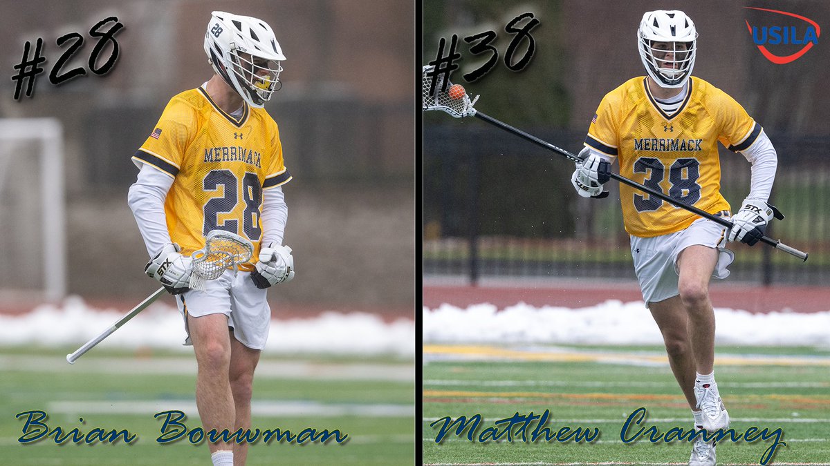 A shoutout to two of our guys for being named to the USILA D1/D2 Senior All Star Game. Brian and Matt will be taking the field at Roger Williams University on May 23rd at 6:30 PM.

Congrats Brian and Matt!

#GoMack