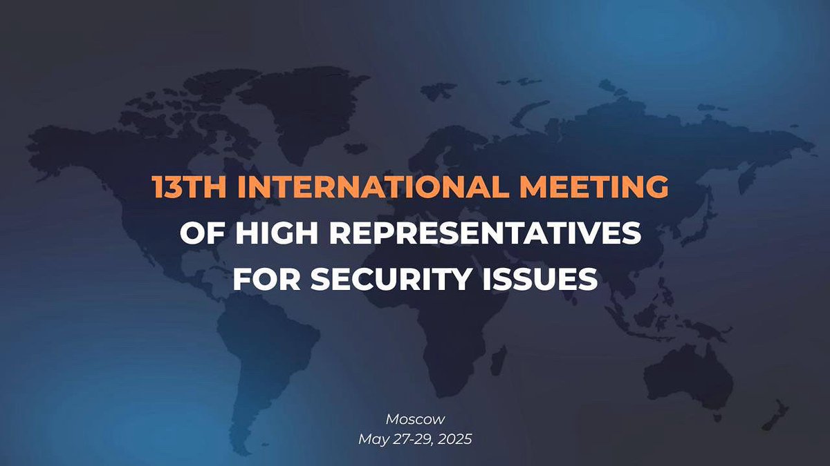 On May 27-29, 2025, in Moscow, Secretary of the Russian Security Council Sergey Shoigu will chair the 13th International Meeting of High Representatives for Security Issues.

t.me/rusembkabul/27…