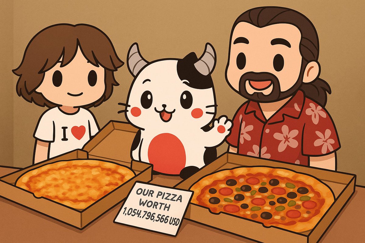 WZoolly's tweet image. Jeremy lost more than 1B USD for 2 pizzas lol 
But at least him and Chibi had a great dinner~ 

Wanna join the meal @nubit_org?  
#BitcoinPizzaDay #Thunderbold