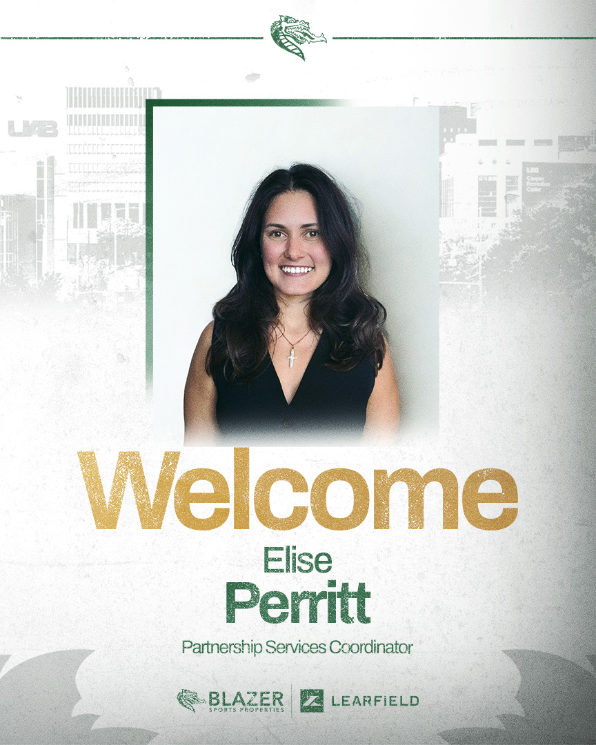 We are excited to announce Elise Perritt has joined the Blazer Sports Properties team!
A native of Baton Rouge, LA., Elise graduated earlier this Spring from LSU where she worked as a Marketing Coordinator with LSU Athletics.
Welcome to the 205, Elise!

Go Blazers!! | <a href="/Learfield/">LEARFIELD</a>