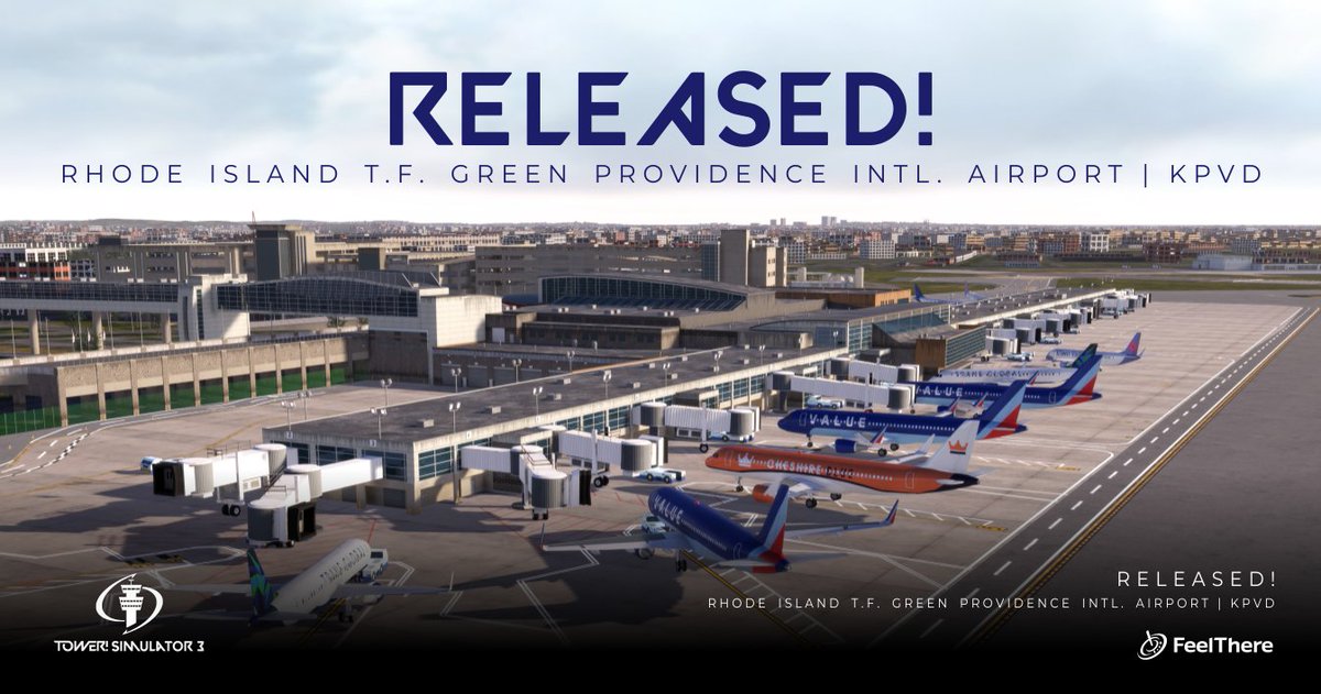 feelThere's tweet image. RELEASED! 👉 PROVIDENCE INTL. AIRPORT 🇺🇸 KPVD l PVD for Tower! Simulator 3 🛫

⏰ LIMITED RELEASE DISCOUNT 10%OFF!!!

Get it 👉 shorturl.at/lxs6A  or through our Portal! by FeelThere feelthere.com/portal/

#RhodeIsland #Providence #KPVD #Tower #ATC #AirTrafficController