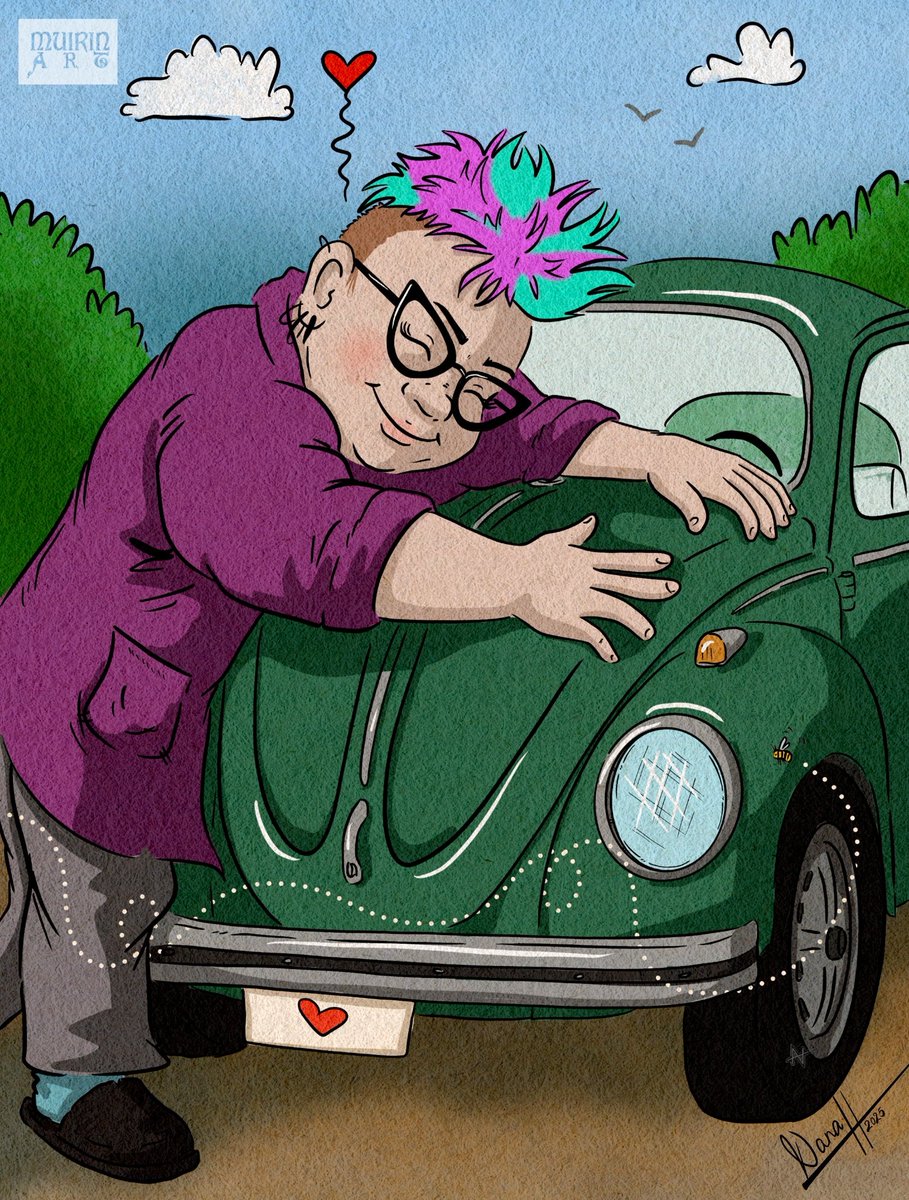 NanaHonkonen's tweet photo. Who else knows this feeling? 😍
#inlove #ilovemybug #vwbeetle #beetle #bug #volkswagen #mynewcar #classiccarlovers #classic #kupla #procreate #digitalart #digital #drawing #digitaldrawing #art #digitalillustration #illustration #painting #finland #suomi #digitaide #muirin_art https://t.co/djYFKXnmT4