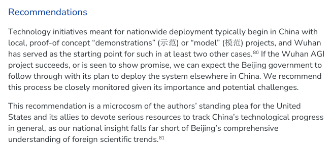 athinnyun's tweet photo. Great report from my colleagues at @CSETGeorgetown on China's approach to AGI: embodied intelligence. Key takeaway: we need to track China's technological progress more closely to avoid another DeepSeek "surprise", using tools like @emergingtechobs's Scout. 1/3 https://t.co/1OWMjBTKLN