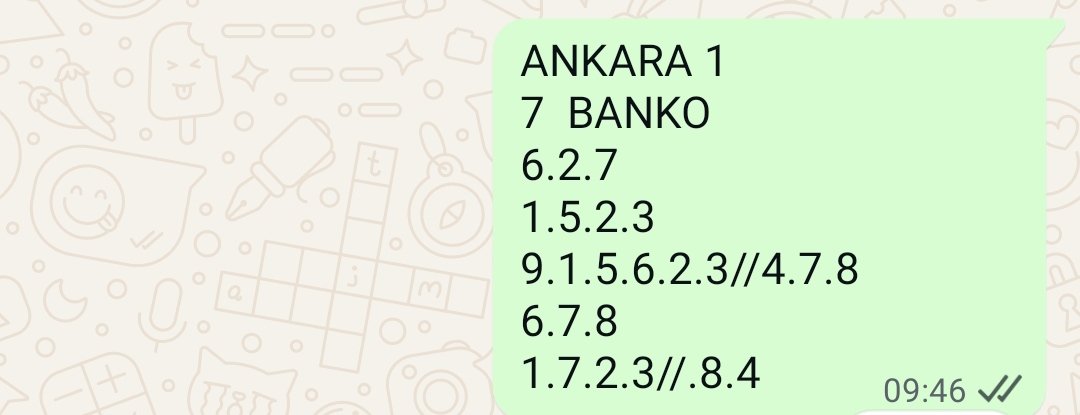 Bu senenin bilmem kaçıncı altılısı sağa sola laf atan mubtezel arkadaş benim gibi hem emekçi olup hem tahmincilik yapanlara yatak tahmincisi diyorsun ama ben koyuyorum (buluyorum sen sahadan izliyorsun devam et