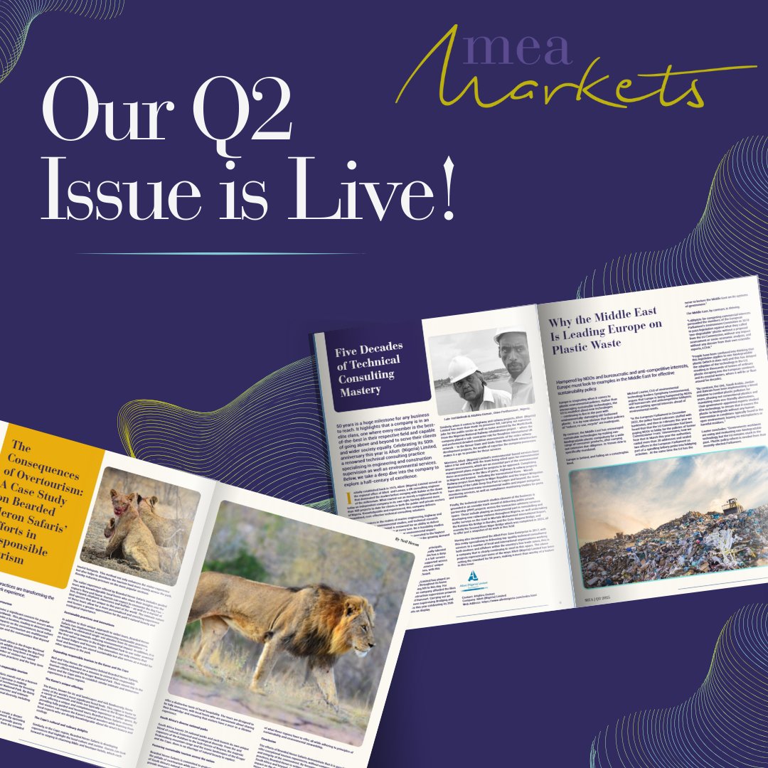 The Q2 2025 issue of MEA Markets is here! ✨

Celebrating 50 years of success with Allott (Nigeria) Ltd &amp; packed with insights, news &amp; stories from across the region.

Read now 👉 zurl.co/hz82a

#MEAMarkets #Magazine #Q2 #Business