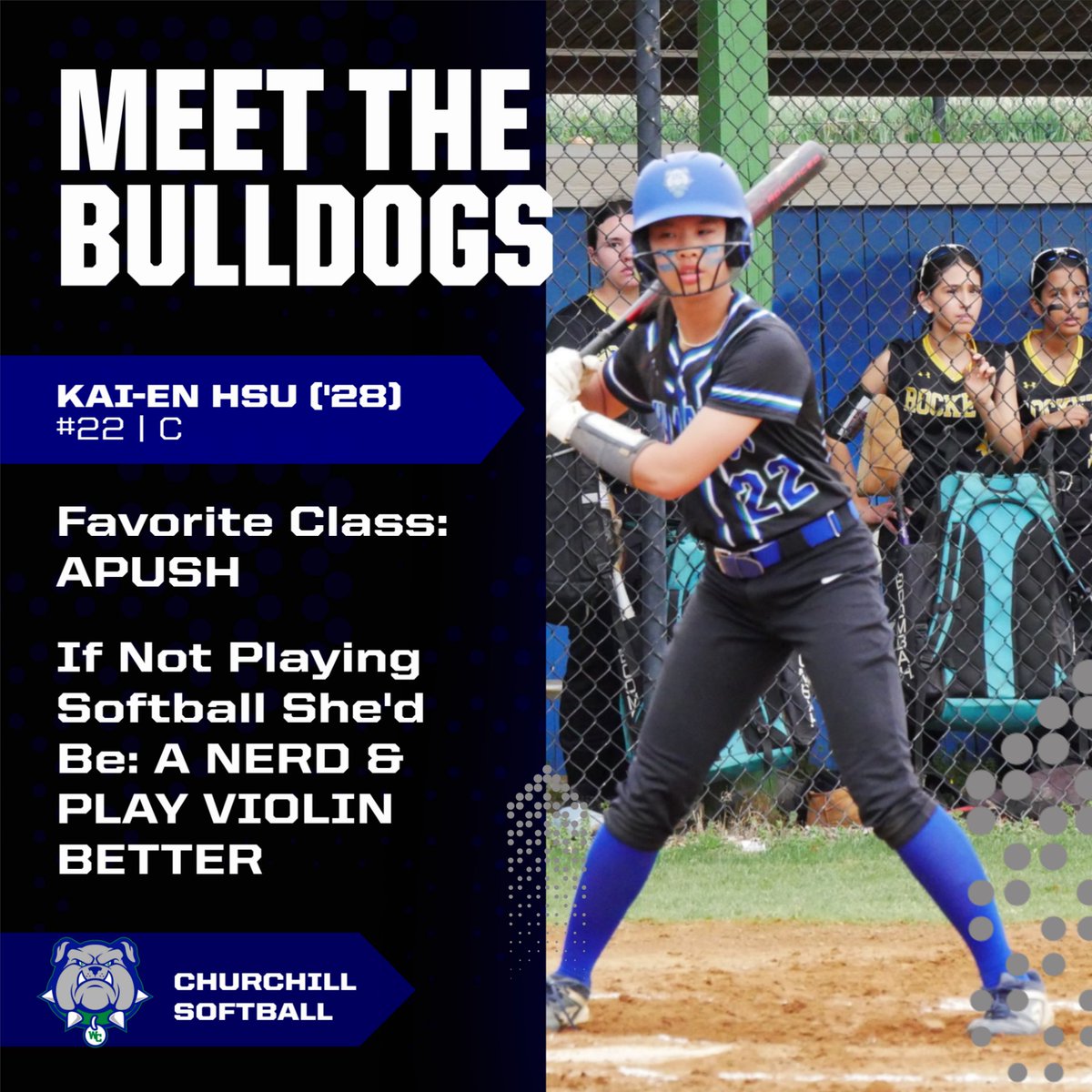 WCHS Softball (@wchs__softball) on Twitter photo <a href="/WCHSgirlsBB/">Churchill Girls Varsity Basketball (MD)</a> Our fourth player introduction is yet another freshman. <a href="/KaiEnHsu2028/">Kai-En Hsu</a> anchors the lineup and is a beast behind the plate. 4/15 <a href="/WCHSgirlsBB/">Churchill Girls Varsity Basketball (MD)</a> Our fourth player introduction is yet another freshman. <a href="/KaiEnHsu2028/">Kai-En Hsu</a> anchors the lineup and is a beast behind the plate. 4/15