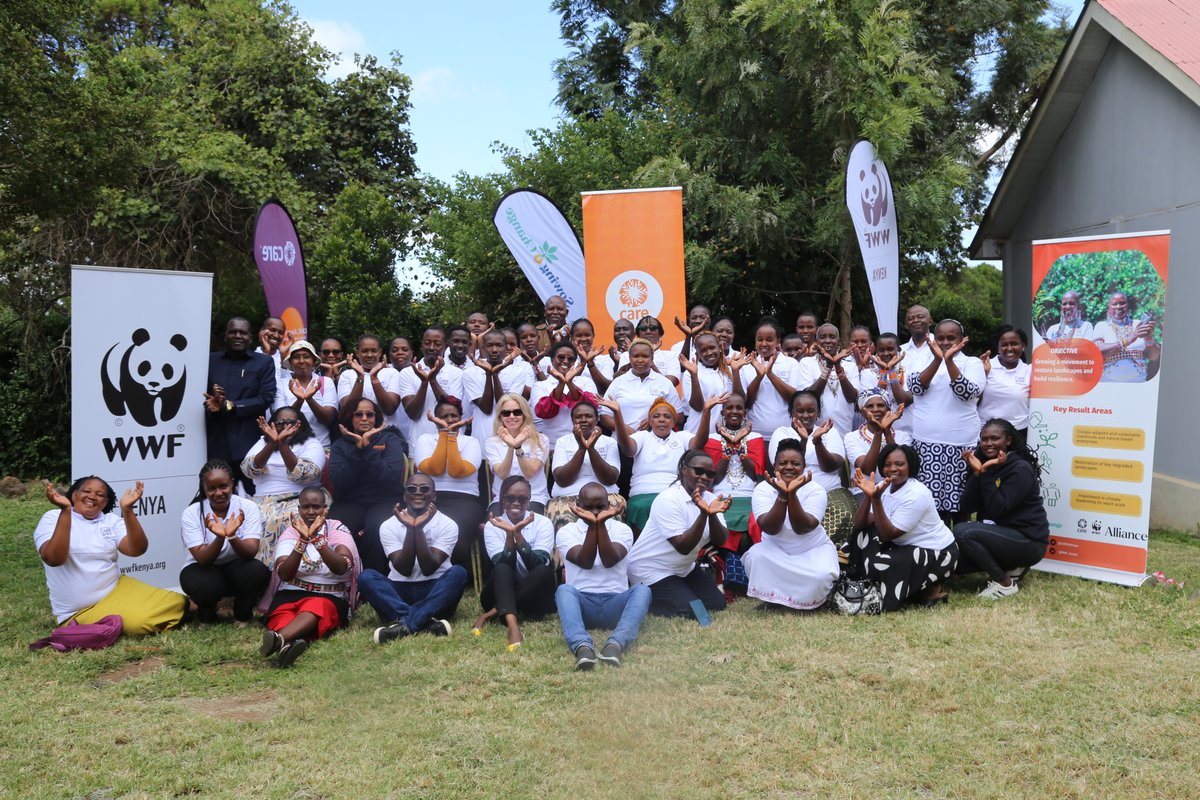 CAREinKenya's tweet photo. Exciting launch of Sowing Change Phase 2 in Loitoktok, Kajiado! Backed by the CARE-WWF Alliance, this women-led initiative is scaling up honey and dairy value chains, restoring landscapes, and fueling climate action through locally led solutions. #SowingChange #WomenLead https://t.co/HVXFnmumsQ