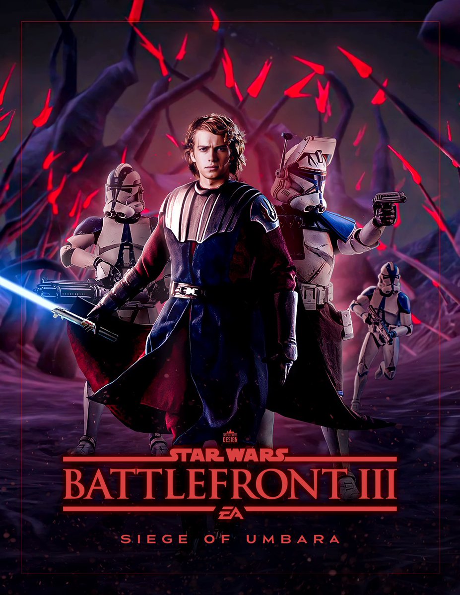 jbdesign512's tweet image. I need Anakin and Rex fighting alongside each other on Umbara in Battlefront 3. That being said, #MakeBattlefront3 💪
Poster by me, rate it 1-10! What else would you want included in Battlefront 3?
@EAStarWars @EA