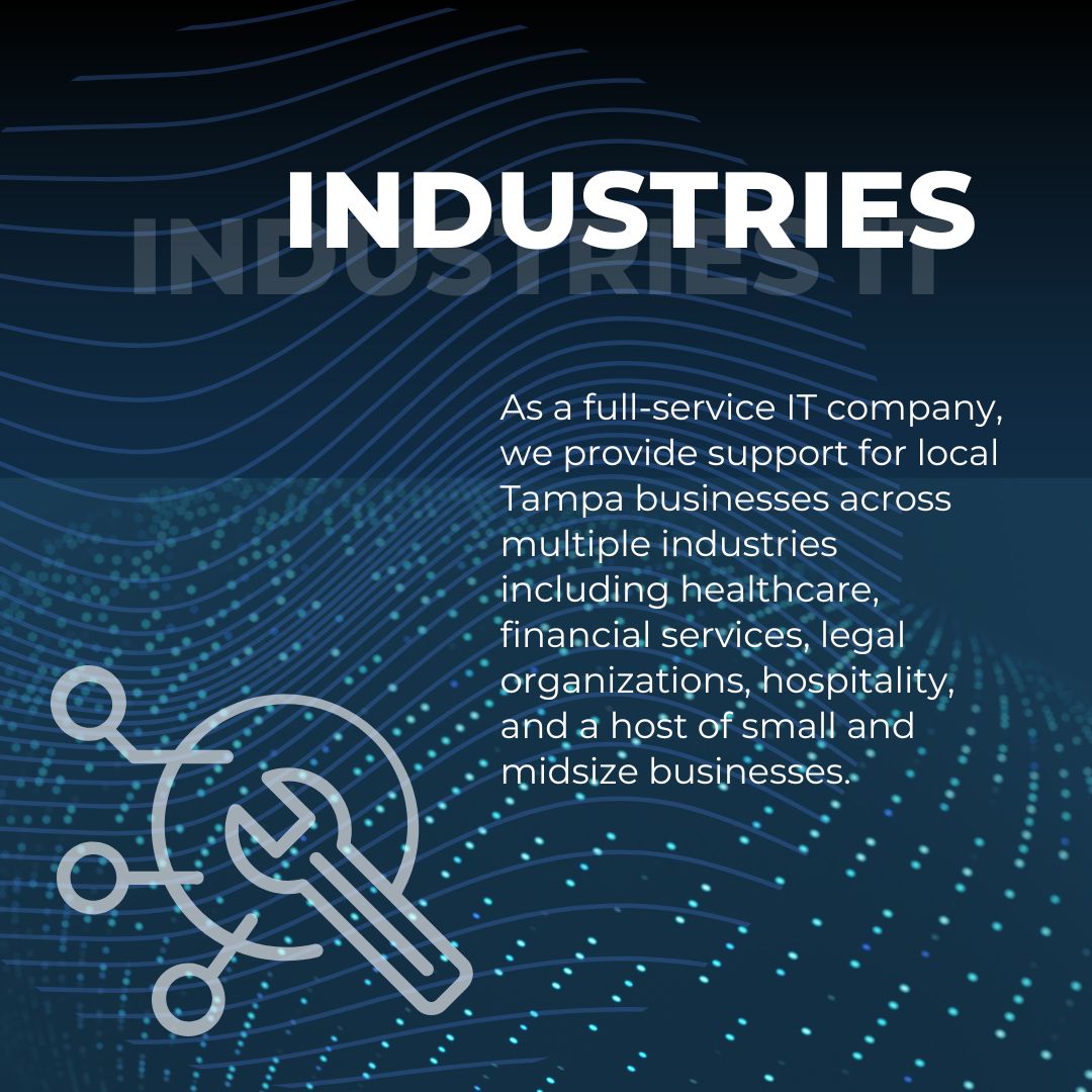 From healthcare to hospitality, finance to legal, and everything in between, CIO Tech provides expert IT support tailored to your industry’s unique needs. No matter your industry, we’ve got your IT covered!

#CIOTech #TampaBusiness #ITSupport #IndustrySolutions #TechExperts
