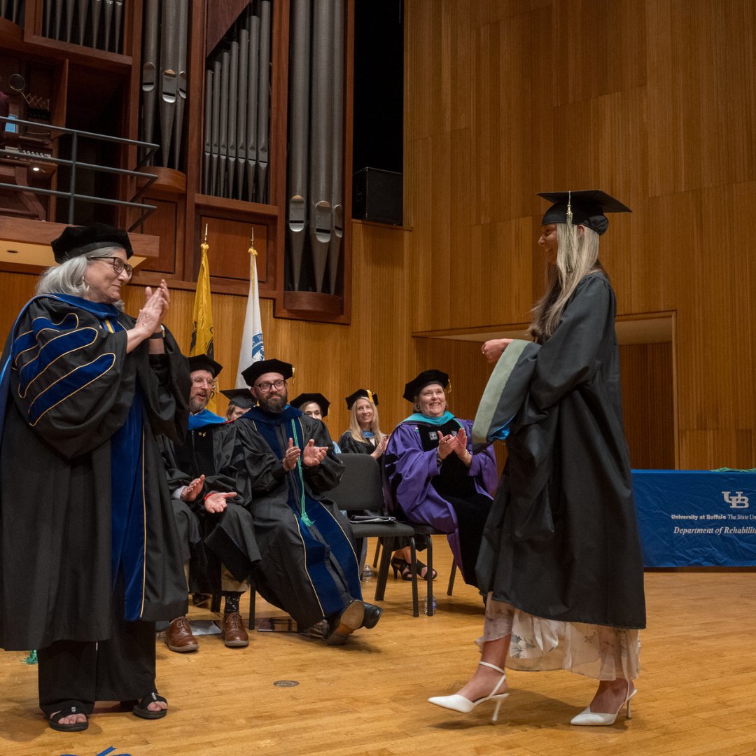 ubsphhp's tweet image. Some snapshots from our annual Hooding Ceremony! 🎓📸

The annual Department of Rehabilitation Science Hooding Ceremony is reserved for candidates who have attained academic degrees beyond a bachelor&apos;s degree. Congratulations to all!

#UBuffalo #UBSPHHP