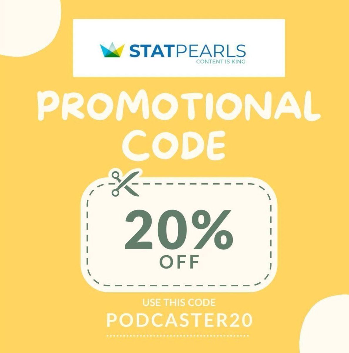 Are you studying for a neonatology exam? 📚

We hope you are using the Neonatal Board Review Podcast- our collaboration with Drs. Brodsky and Martin! 

If you are still looking for more questions, "Podcaster20" will give you 20% off any subscription at StatPearls!