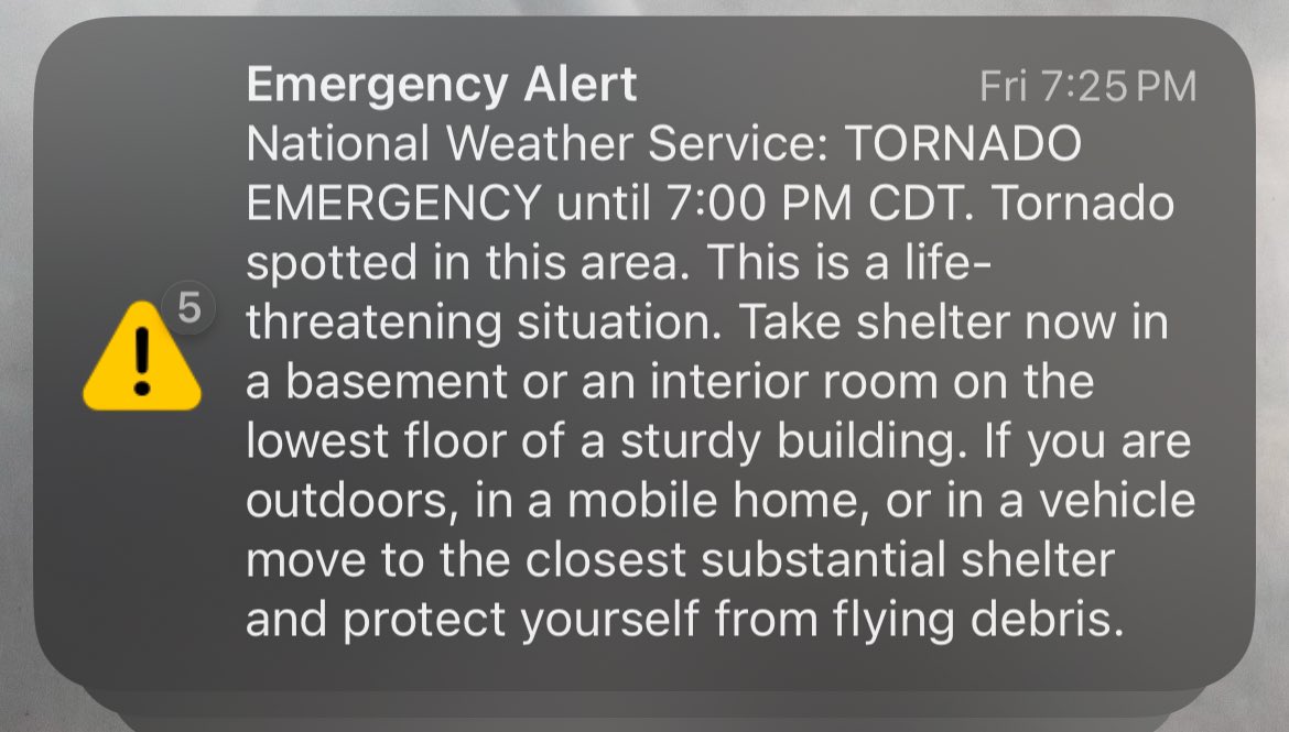 The craziest notification I’ve ever gotten while chasing