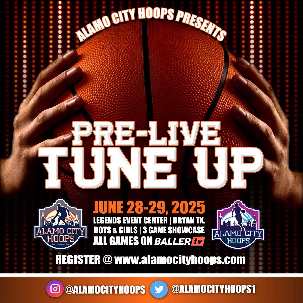 Alamo City Hoops (@alamocityhoops1) on Twitter photo 🚨Event Rmeinder, June 28-29th🚨
📍College Station
🏀 The Pre-LIVE Tune up
🔗 alamocityhoops.com/page/show/7568…
✅ 14U-17U Boys & Girls
🔥3 game showcase after TABC & b4 the July LIVE periods
#AlamoCityHoops #TapIn <a href="/Jewlzonthemic/">Jewlz💎</a> <a href="/emmallaporte/">Emma LaPorte</a> <a href="/MadeByDylan1/">MadeByDylan</a> 🚨Event Rmeinder, June 28-29th🚨
📍College Station
🏀 The Pre-LIVE Tune up
🔗 alamocityhoops.com/page/show/7568…
✅ 14U-17U Boys & Girls
🔥3 game showcase after TABC & b4 the July LIVE periods
#AlamoCityHoops #TapIn <a href="/Jewlzonthemic/">Jewlz💎</a> <a href="/emmallaporte/">Emma LaPorte</a> <a href="/MadeByDylan1/">MadeByDylan</a>