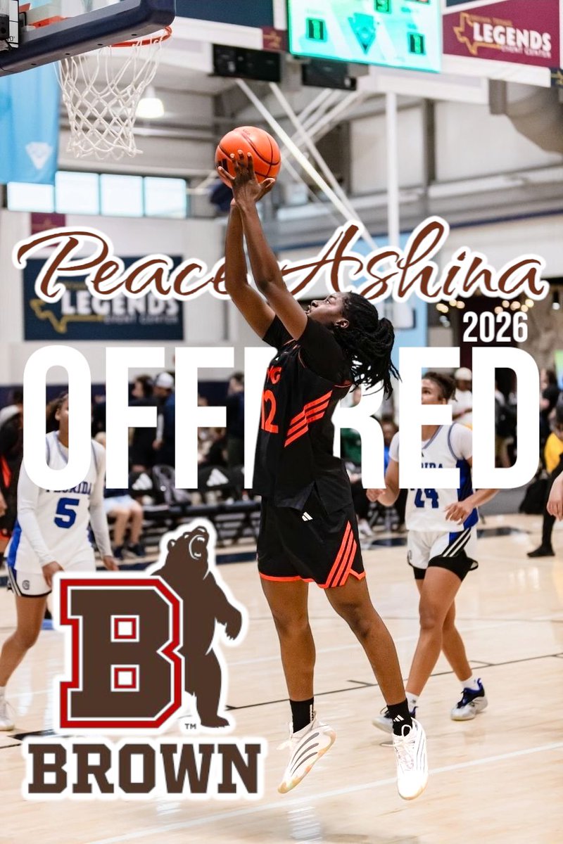 Elevate Elite (@elevate_elite) on Twitter photo Congrats to 2026 W Peace Ashina on picking up an offer from <a href="/BrownU_WBB/">Brown Women’s Basketball</a> today! #3SSB #EYG⏫️📈 Congrats to 2026 W Peace Ashina on picking up an offer from <a href="/BrownU_WBB/">Brown Women’s Basketball</a> today! #3SSB #EYG⏫️📈