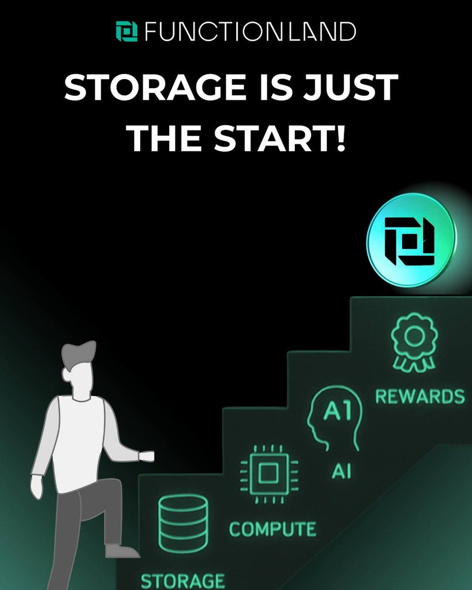 functionland's tweet image. 🚀 Storage is Just the Start.
Climb the Web3 stack with Functionland ;from Storage to Compute, AI, and beyond.
Each step takes you closer to real rewards, powered by $FULA. 🧩

#Functionland #FULA #Web3Stack #OwnYourData #DecentralizedStorage #CryptoRewards #AIonChain…