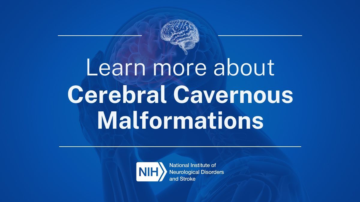 NINDS (@nih_ninds) on Twitter photo What are Cerebral Cavernous Malformations (CCMs)? Brain lesions that can leak blood, potentially causing seizures, headaches, or back pain. Further research into the pathogenesis and optimal management of CCMs is crucial.
Learn more from NINDS: bit.ly/3RzMnYK What are Cerebral Cavernous Malformations (CCMs)? Brain lesions that can leak blood, potentially causing seizures, headaches, or back pain. Further research into the pathogenesis and optimal management of CCMs is crucial.
Learn more from NINDS: bit.ly/3RzMnYK