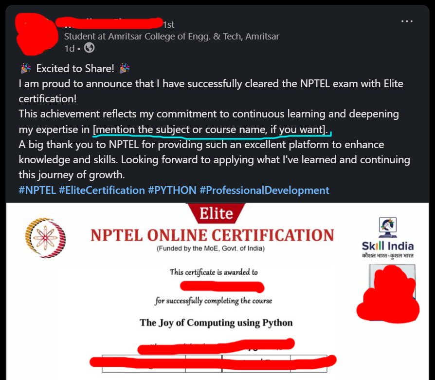 AkshitVig4's tweet image. bro really said "i have deepened my expertise in [mention the subject or course name, if you want]" 😭😭 man my clg folks are so dumb