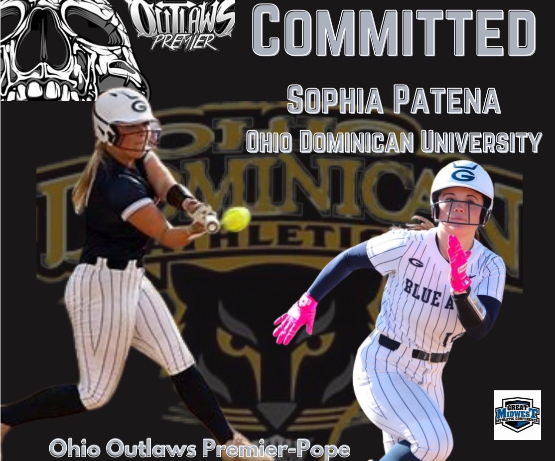 Ohio Outlaws Premier - Pope (@ohiooutlawspope) on Twitter photo Signed🖋️
Sealed 📩
Delivered 📬
Watch out GMAC, <a href="/soph_patena/">Sophia Patena</a> is joining our <a href="/KylieeTrouten/">Kyliee Trouten</a> at <a href="/ODU_Softball/">Ohio Dominican Softball</a> with Coach Van and Company!
We are thrilled for you🐾 Signed🖋️
Sealed 📩
Delivered 📬
Watch out GMAC, <a href="/soph_patena/">Sophia Patena</a> is joining our <a href="/KylieeTrouten/">Kyliee Trouten</a> at <a href="/ODU_Softball/">Ohio Dominican Softball</a> with Coach Van and Company!
We are thrilled for you🐾