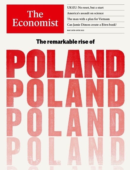 Cała Polska 🇵🇱 przez ostatnie 35 lat ciężko pracowała na taką okładkę nowego wydania The Economist. Nasz sukces jest dostrzegany. Jesteśmy na fali. Nie można tego zmarnować.