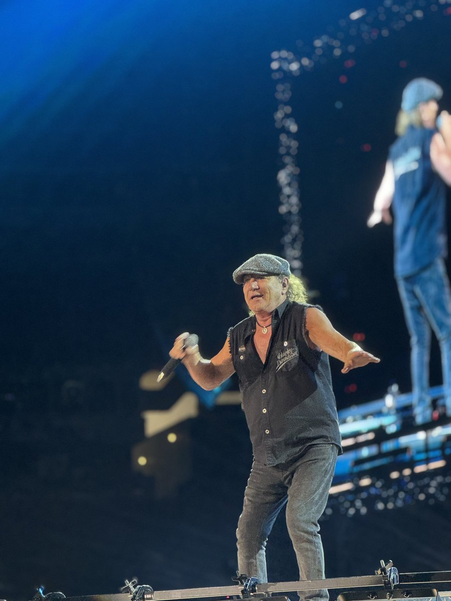 I hope I can rock this hard at 77 too. Thanks <a href="/acdc/">AC/DC</a> - I love when people say like oh Brian Johnson can’t hit all the notes. Well you know what buddy you get up there when you’re 77 and scream like that ya doofus. That show rocked! 🤘 #ACDC