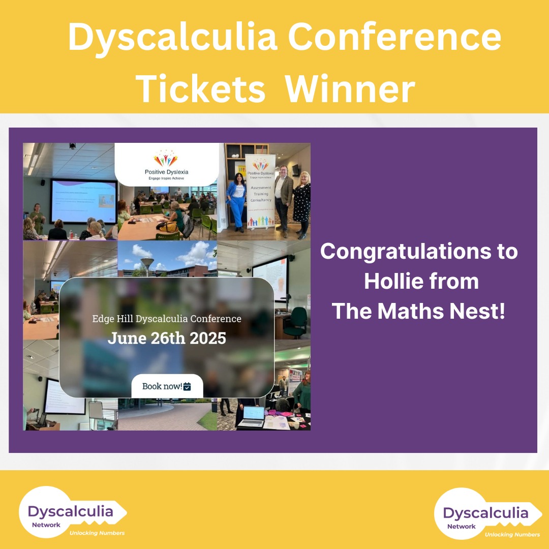 DyscalculiaNet1's tweet image. Congratulations 🎊 Hollie!
There is still time to book here -
eventbrite.co.uk/e/dyscalculia-…
We can't wait! With Katrina Cochrane