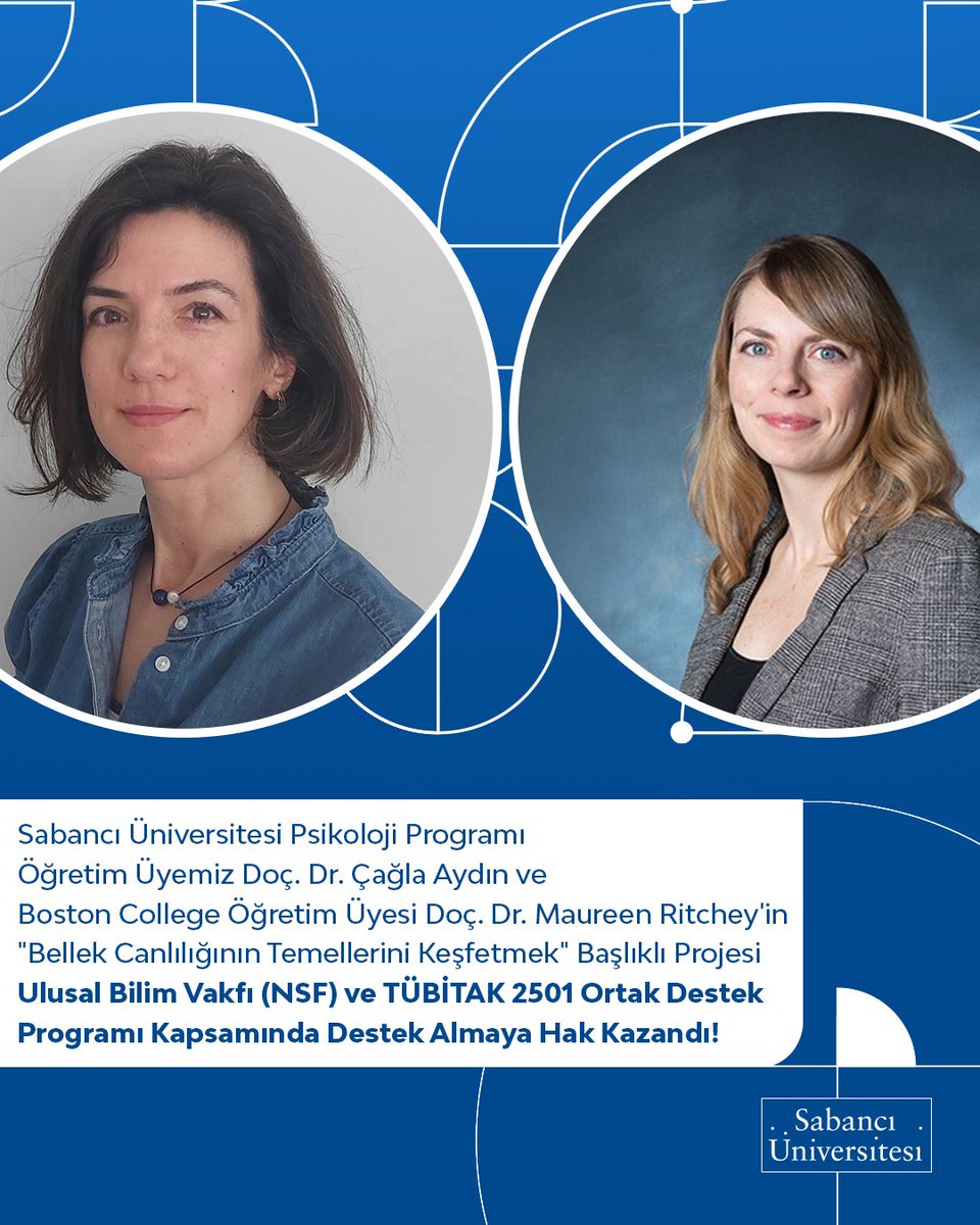 Sabancı Üniversitesi öğretim üyelerimizden uluslararası bir başarı daha! 🎉

Psikoloji Programı Öğretim Üyemiz Doç Dr. Çağla Aydın’ın “VIVID: Bellek Canlılığının Temellerini Keşfetmek” başlıklı projesi, ABD Ulusal Bilim Vakfı (NSF) ve TÜBİTAK 2501 Ortak Destek Programı kapsamında