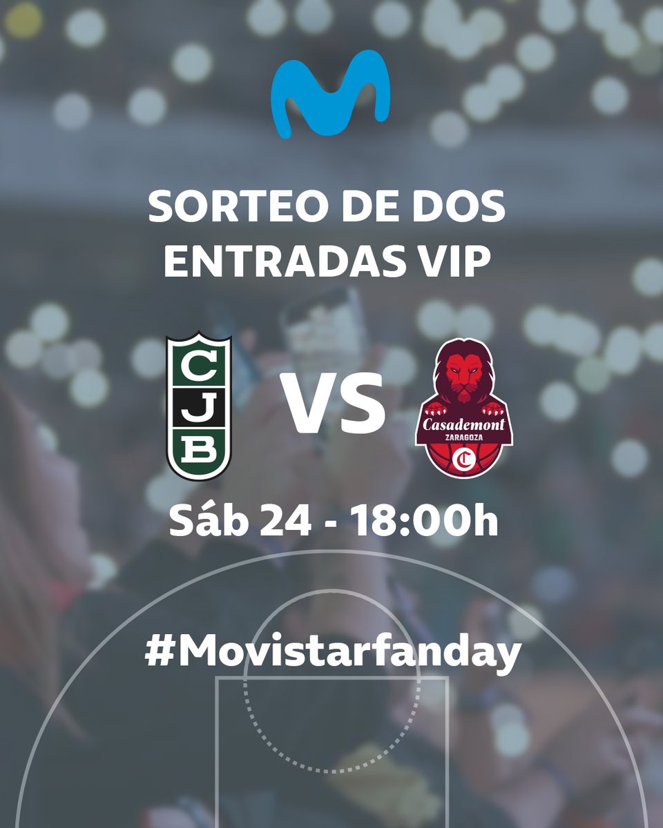 ⚡️ Gaudeix del nostre pròxim partit contra el <a href="/casademontBZ/">Casademont Zaragoza</a>  gràcies a <a href="/movistar_es/">Movistar España</a> amb dues entrades VIP i sigues protagonista en una dinàmica a la pista on podràs guanyar nombrosos regals, inclosos abonaments per a la temporada que ve!

❔ Què s'ha de fer?
1⃣ Seguir els comptes