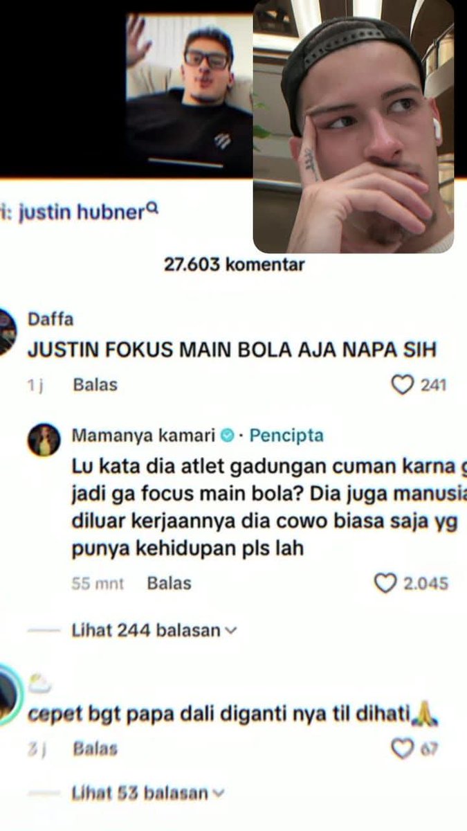 part berapa ini, pembelaan mamanya kamari untuk justin hubner yang disuruh neti fokus main bola, Jennifer coppen war berbalas komen dgn neti🔥effort yg ga main2.