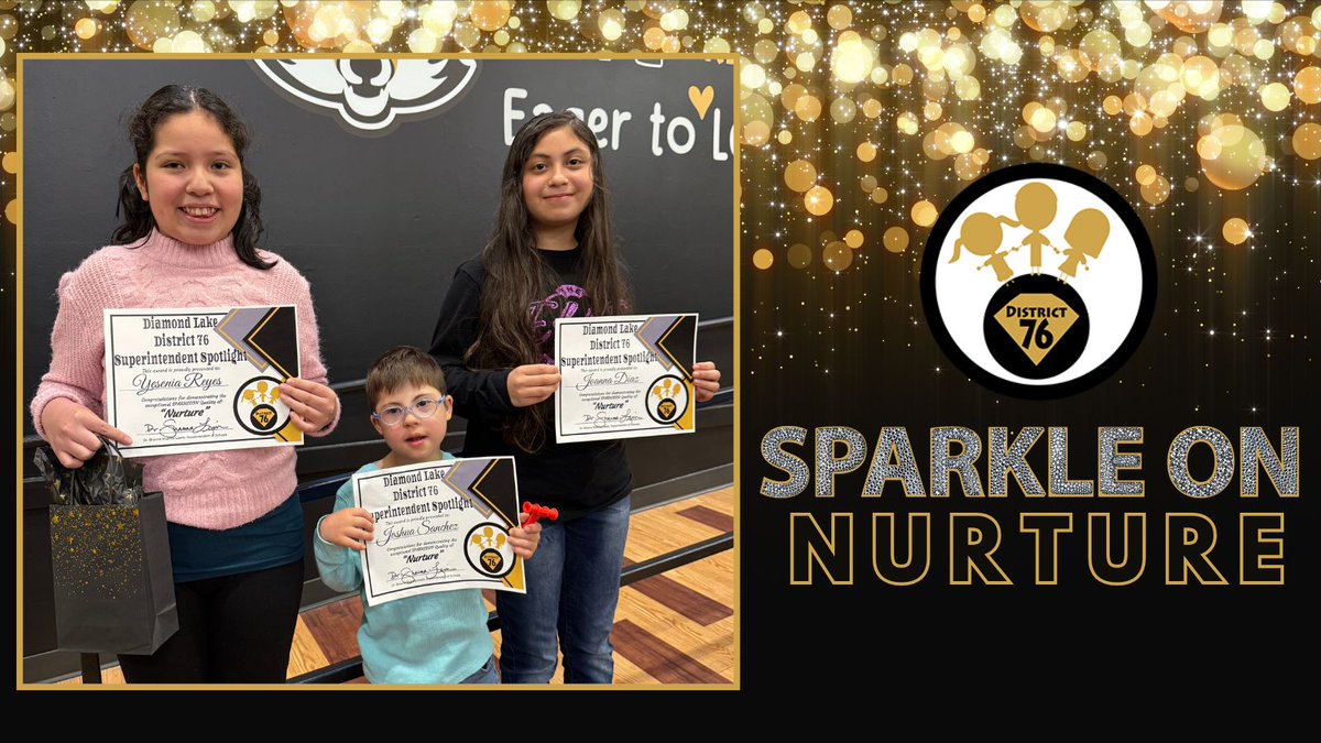 Each month, we celebrate the D76 SparkleOn Core Values. In May, we are proud to recognize Yesenia Reyes, Joshua Sanchez, and Joanna Diaz for their outstanding demonstration of the core value of Nurture. Congratulations and #SparkleOn !