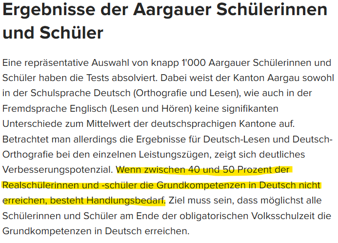 Das Niveau sinkt: Lesen, Schreiben, Rechnen sind keine Selbstverständlichkeit mehr. Schuld sind nicht die Kinder – sondern die verfehlte Reformpolitik der letzten Jahre. Die FDP bringt die Schule wieder auf Kurs: bit.ly/3XBa6fl
<a href="/FDP_Liberalen/">FDP Schweiz</a> <a href="/Jungfreisinnige/">Jungfreisinnige Schweiz</a> <a href="/JFAargau/">Jungfreisinnige AG</a>