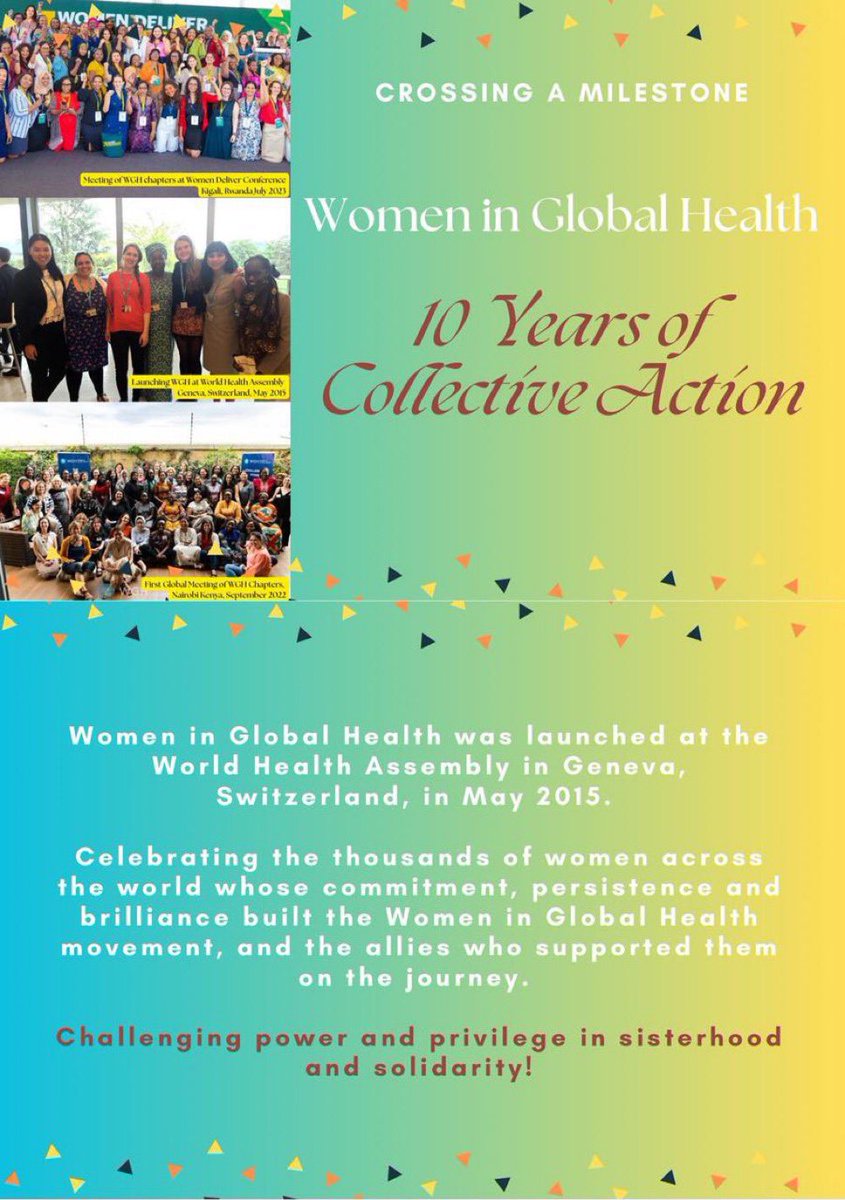 Dr. Roopa Dhatt (@roopadhatt) on Twitter photo Crossing a milestone: 10 Years of #CollectiveAction <a href="/womeninGH/">Women In Global Health</a> .
Grateful to the thousands of women and allies that believed that doing things differently in #globalhealth was possible & joined the movement to challenge power & privilege.
#WGH10Years #WomeninGH Crossing a milestone: 10 Years of #CollectiveAction <a href="/womeninGH/">Women In Global Health</a> .
Grateful to the thousands of women and allies that believed that doing things differently in #globalhealth was possible & joined the movement to challenge power & privilege.
#WGH10Years #WomeninGH