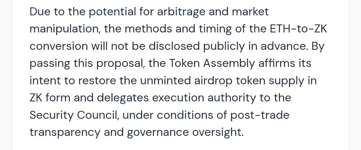 Proposal passed.

1700 ETH will be converted back to $ZK

Timing of the conversion will not be published in advance.

Converted ZK tokens will go back under control of Token Assembly