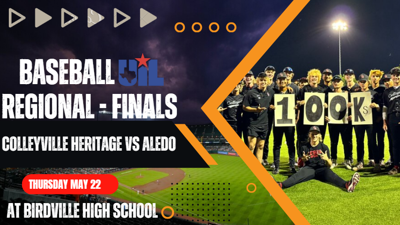 Texas UIL SPORTS (@texasuil_sport) on Twitter photo โพ๏ธ Regional Finals
๐ Aledo
๐ | Thursday may 22
๐ | 11am
๐ฅ Livestream: bit.ly/3H1RVco
๐at Birdville HS
<a href="/CHHS_BASEBALL1/">Colleyville Heritage Baseball</a> <a href="/jobe_reed/">Benjamin โJobeโ Reed</a> <a href="/GrantRhodes17/">Grant Rhodes</a> <a href="/PantherFBBoost/">CHHS Panther Football Boosters</a> <a href="/CHPantherPride/">Colleyville Heritage</a> <a href="/bpowelltx/">BPowell</a> <a href="/ellis3_tcu01/">Richard Ellis ๐ธโฝ๏ธ๐๐โพ๏ธ๐๐ธ</a> <a href="/TannerBercier/">Tanner Bercier</a> <a href="/micahreed2022/">Micah Reed</a> <a href="/_westonballard_/">Weston Ballard</a> <a href="/cody_spence1/">Cody Spence</a> โพ๏ธ Regional Finals
๐ Aledo
๐ | Thursday may 22
๐ | 11am
๐ฅ Livestream: bit.ly/3H1RVco
๐at Birdville HS
<a href="/CHHS_BASEBALL1/">Colleyville Heritage Baseball</a> <a href="/jobe_reed/">Benjamin โJobeโ Reed</a> <a href="/GrantRhodes17/">Grant Rhodes</a> <a href="/PantherFBBoost/">CHHS Panther Football Boosters</a> <a href="/CHPantherPride/">Colleyville Heritage</a> <a href="/bpowelltx/">BPowell</a> <a href="/ellis3_tcu01/">Richard Ellis ๐ธโฝ๏ธ๐๐โพ๏ธ๐๐ธ</a> <a href="/TannerBercier/">Tanner Bercier</a> <a href="/micahreed2022/">Micah Reed</a> <a href="/_westonballard_/">Weston Ballard</a> <a href="/cody_spence1/">Cody Spence</a>