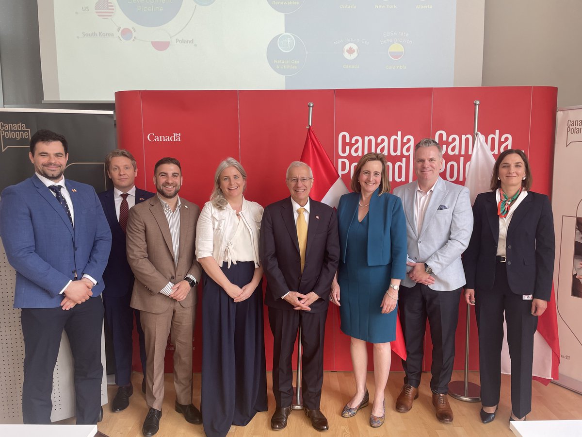 Canada Poland (@canadapoland) on Twitter photo Ambassador Godin welcomed Minister <a href="/VictorFedeli/">Victor Fedeli</a> on his trade and investment mission to Poland. This was also an opportunity to present the Baltic Power partnership of Ontario's <a href="/northlandpower/">Northland Power Inc.</a> and Poland's <a href="/GrupaORLEN/">ORLEN</a> that is developing the first offshore wind farm in Poland. Ambassador Godin welcomed Minister <a href="/VictorFedeli/">Victor Fedeli</a> on his trade and investment mission to Poland. This was also an opportunity to present the Baltic Power partnership of Ontario's <a href="/northlandpower/">Northland Power Inc.</a> and Poland's <a href="/GrupaORLEN/">ORLEN</a> that is developing the first offshore wind farm in Poland.