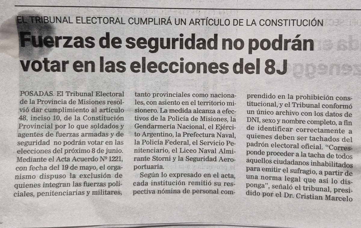 Tb la Constitución dispone que cuando falte menos de un año de mandato, las bancas legislativas no se cubren. Sin embargo la Renovación hizo asumir el 8 de mayo pasado a Nancy Umfurer en reemplazo de K. Fiege que terminaba su mandato el 10/12. "Las leyes las manejamos nosotros"