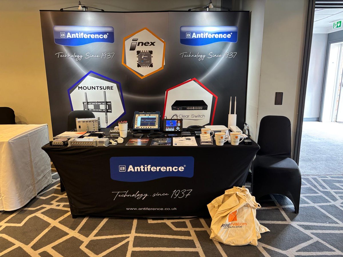 📍 Walsall — We’re set up and ready to go!
Doors open from 4pm today at Village Hotel, Tempus Drive, WS2 8TJ.
💬 Expert advice
⚙️ Product demos
☕ Refreshments on us!
📸 Check out the stand 👇

#Walsall #EvolvingConnectivity #TechOnTour #WeAreHere #Antiference