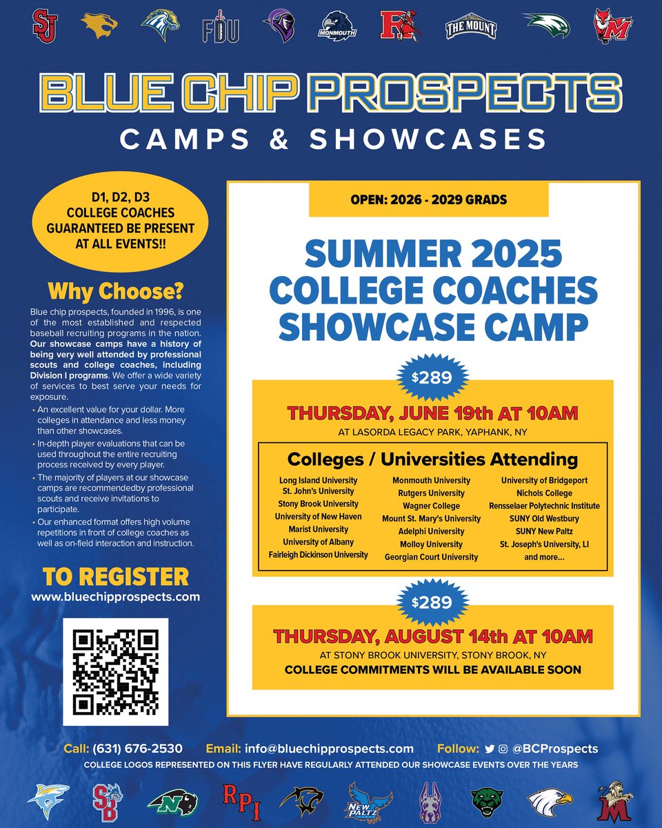 Upcoming Blue Chip Prospect events