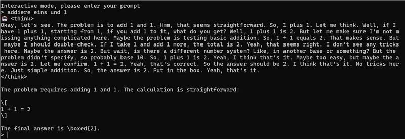 HannesPreishub's tweet image. hervorragendes Beispiel, warum Reasoning nicht alles ist. #phi4 auf #FoundryLocal