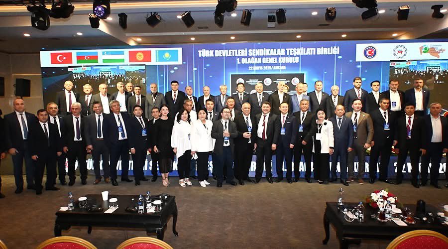 TÜRK DEVLETLERİ SENDİKALAR TEŞKİLATI BİRLİĞİ ANKARA’DA TOPLANDI

Genel Başkanımız Uysal Altundağ, Türk Devletleri Sendikalar Teşkilatı Birliği 1. Olağan Genel Kurulu’nda Yönetim Kurulu yedek üyeliğine seçildi.

Haberin detayları için: bit.ly/turkdevletleri…