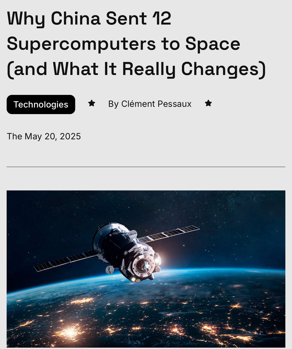 cloudtechbigunk's tweet image. Cloud was for global trade. Next up: SPACE. Finite resources demand off-world tech. China's space supercomputer is just the beginning. 🚀 #SpaceTech #CloudEvolution #FutureIsNow