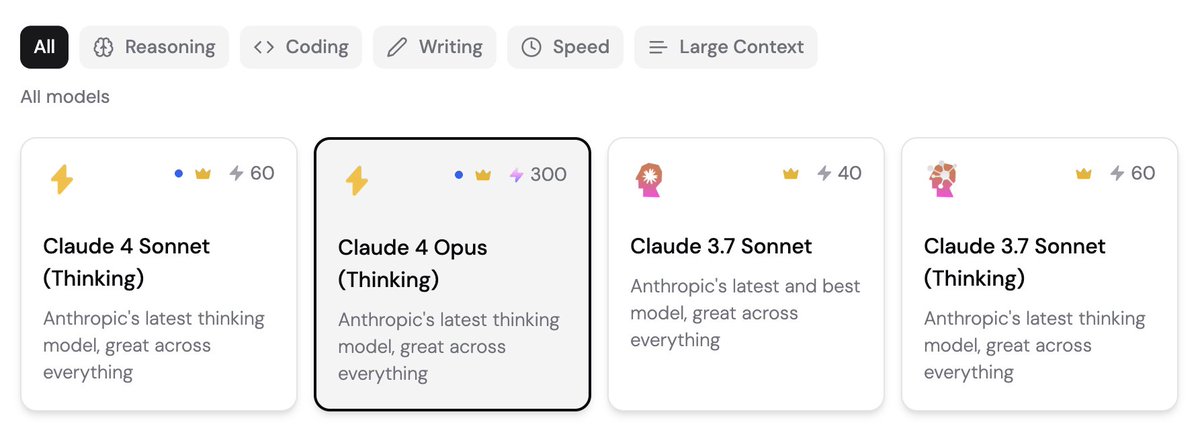 "Don't you get tired of shipping lightning fast?"
"Nope. Especially not when Claude Opus 4 is here to run for hours on complex, long-form tasks."

Claude Opus 4 — live on Merlin across web, iOS and Android!⚡️