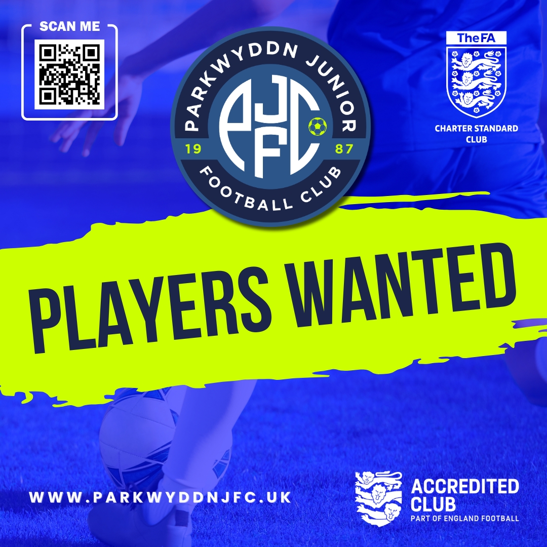 Parkwyddn U15s are recruiting for the 2025/26 season

We’re based in Salford and offer weekly training, competitive fixtures &amp; a supportive team environment

Get in touch if you're interested in joining. email_contact@parkwyddnjfc.uk
#U15sFootball #ParkwyddnJFC #SalfordFootball