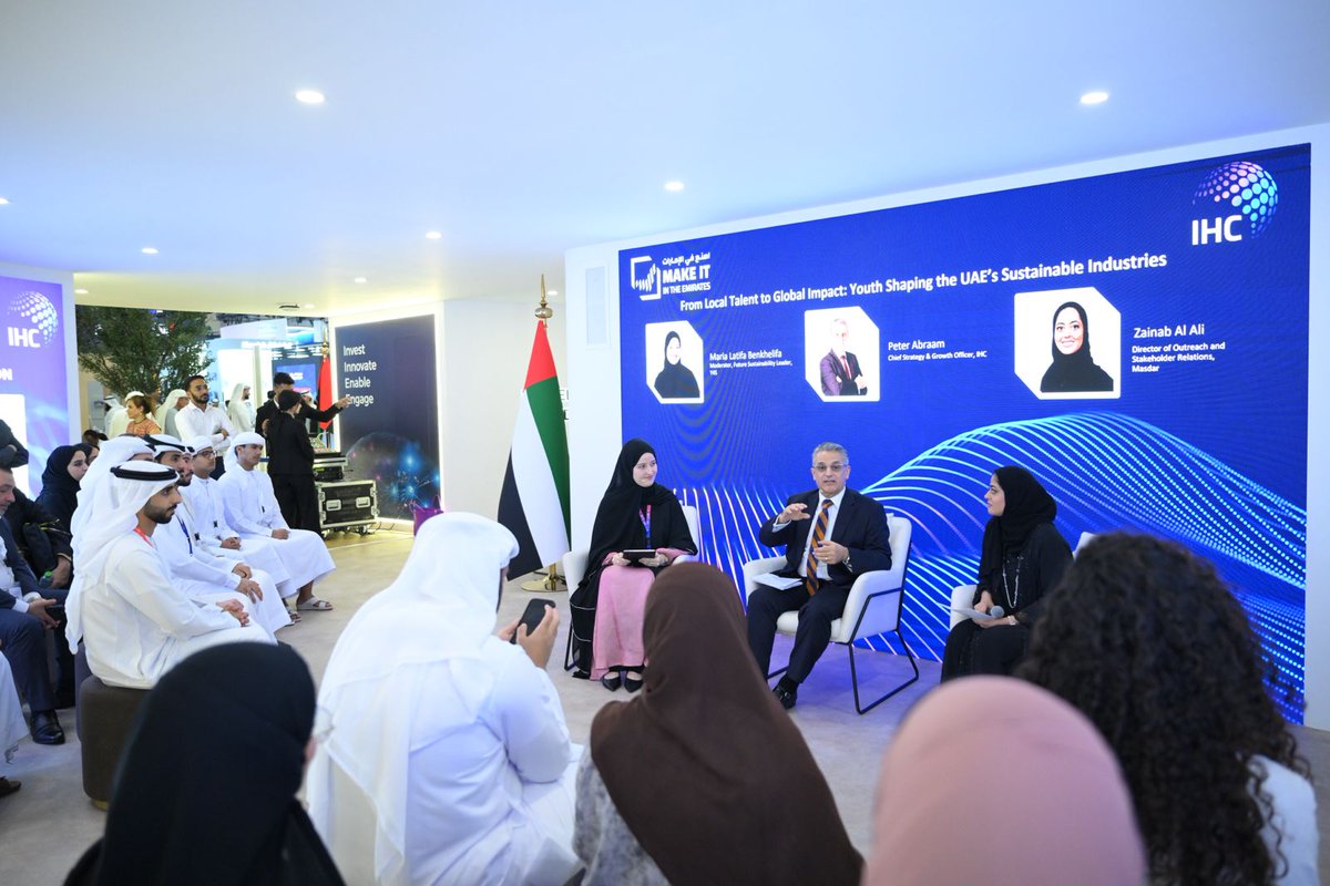IHC’s Chief Strategy &amp; Growth Officer, Peter Abraam, took part in the Youth 4 Sustainability (Y4S) panel “From Local Talent to Global Impact” at the Exchange Hub in the IHC Pavilion during <a href="/MIITEUAE/">MIITE</a> 2025.

Moderated by Maria Latifa BenKhelifa, Future Sustainability Leader at Y4S,