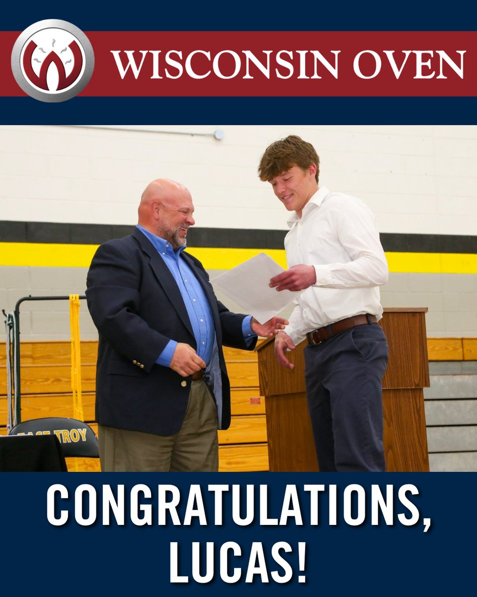 Congrats, Lucas! Lucas Hendrickson, a graduating East Troy High School senior, has received the 2025 Wisconsin Oven Scholarship! Jeff Kent, General Manager, presented him with the scholarship on May 7th, 2025. Lucas plans to attend UW-Milwaukee for Electrical Engineering.