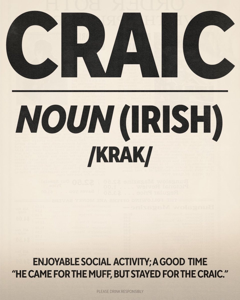 Our Irish spirit is alive in more than just our recipes, so you may catch our slang slipping through. We thought we'd share the definitions if you want to use our Irish terms too.