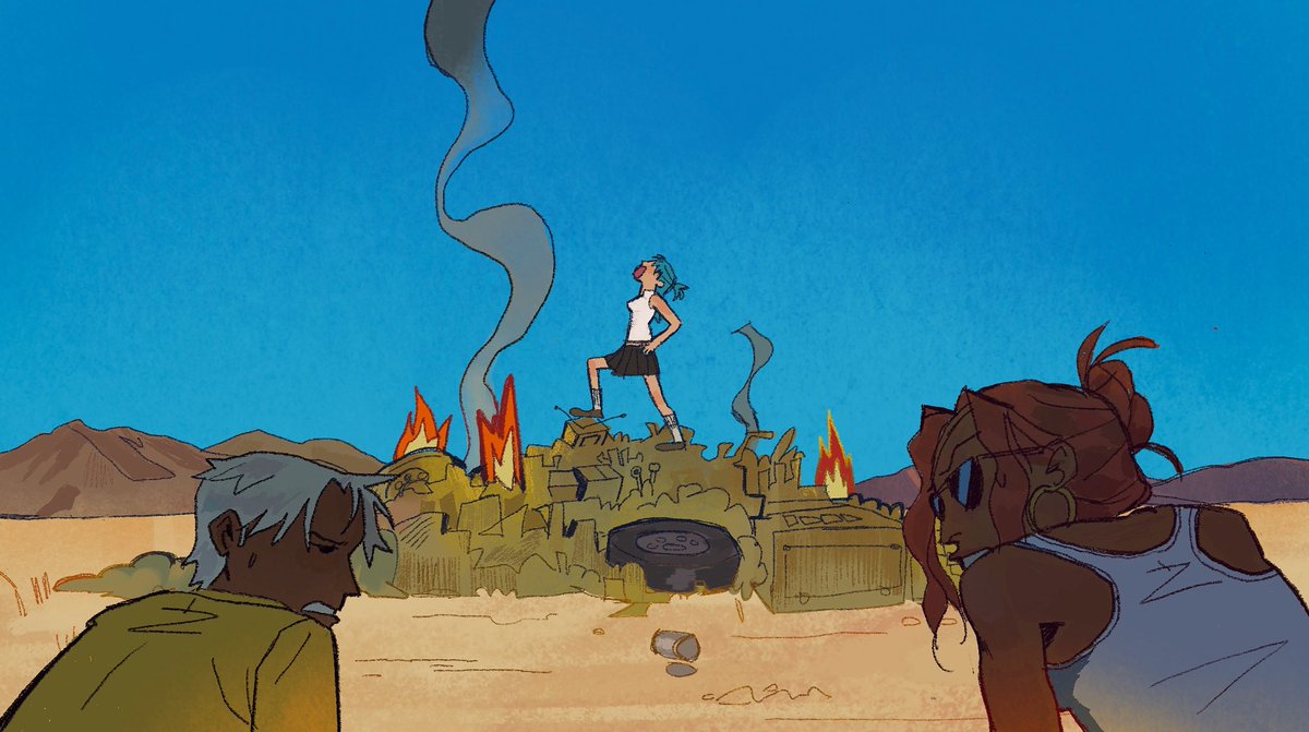 I like painting a big blue sky sometimes