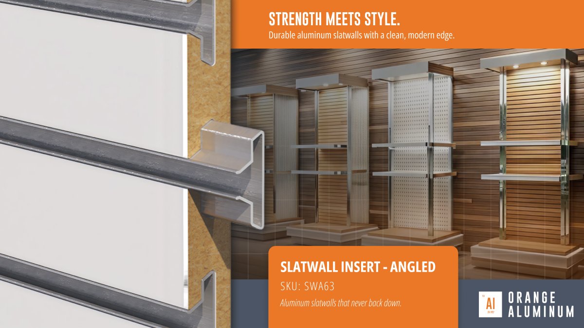Need a sleek, heavy-duty wall storage solution? Orange Aluminum Slatwalls are strong, stylish, and made to last—perfect for retail, garage, or workshop use. Easy to install, made in the USA.

👉 Explore more: orangealuminum.com/categories/sho…

#OrangeAluminum #StorageSolutions