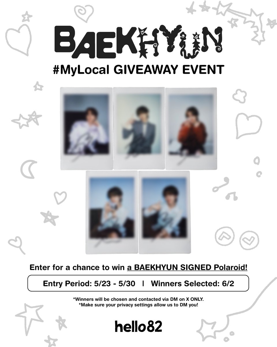 hello82official's tweet image. Is this a Black Dream? Nope! 
It&apos;s your chance to win a dreamy BAEKHYUN #MyLocal Giveaway 🤩

☁️ BAEKHYUN Signed Polaroid (1 random of 5)

Entry Period: 5/23 - 5/30
Winners Selected: 6/2

🔗 baekhyun.ffm.to/essenceofrever…

#hello82 #82giveaway #MyLocalTarget #MyLocalWalmart #MyLocalBN
