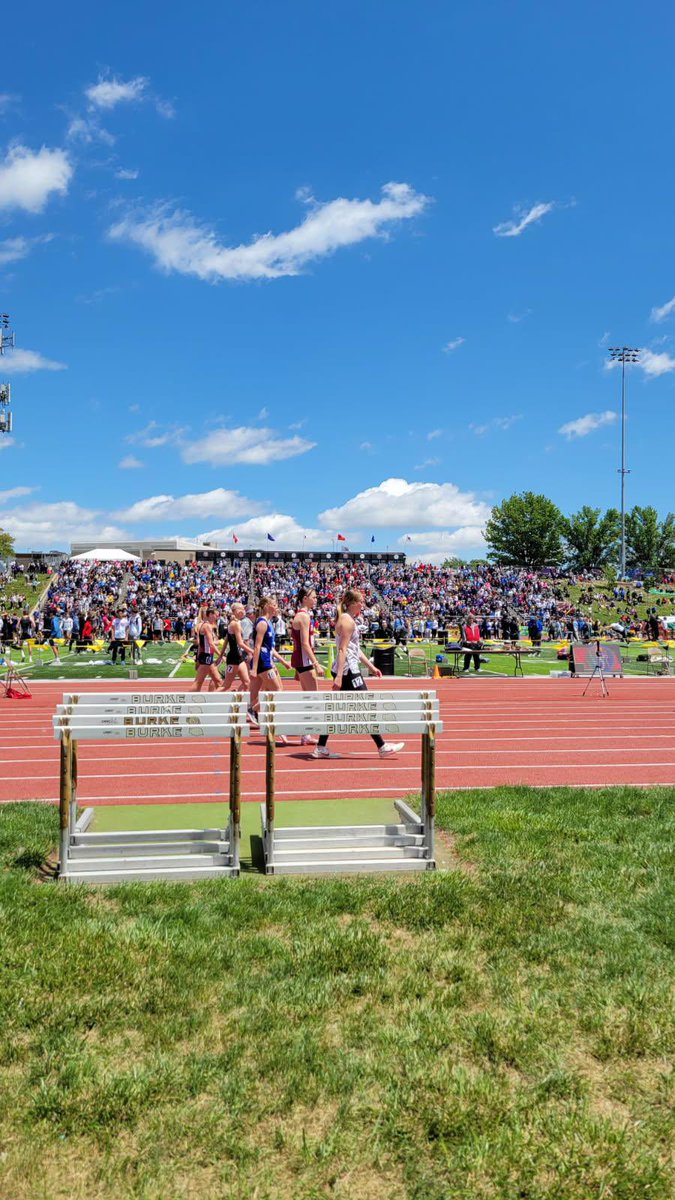 Lydia Stewart has completed the 800 meter run. Her time of 2:23.84 will put her in 13th place. Great job Lydia! She has the 1600 tonight.