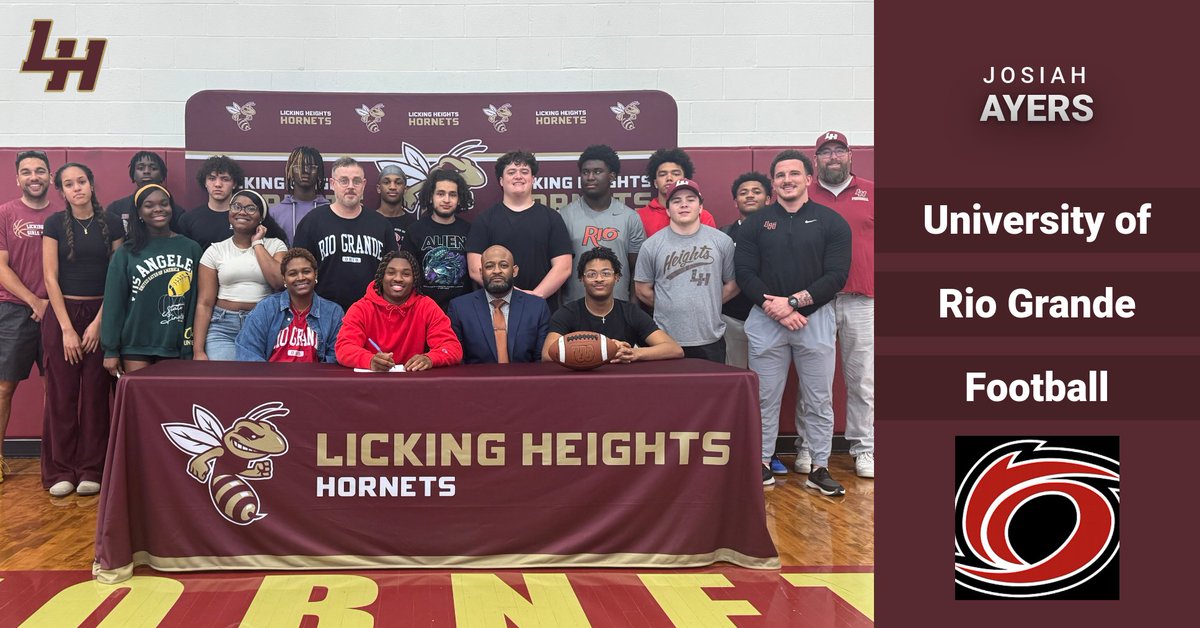 Congratulations to Josiah Ayers for deciding to continue his academic and football careers at Rio Grande University!! #Signed #LHPride #RedStorm
